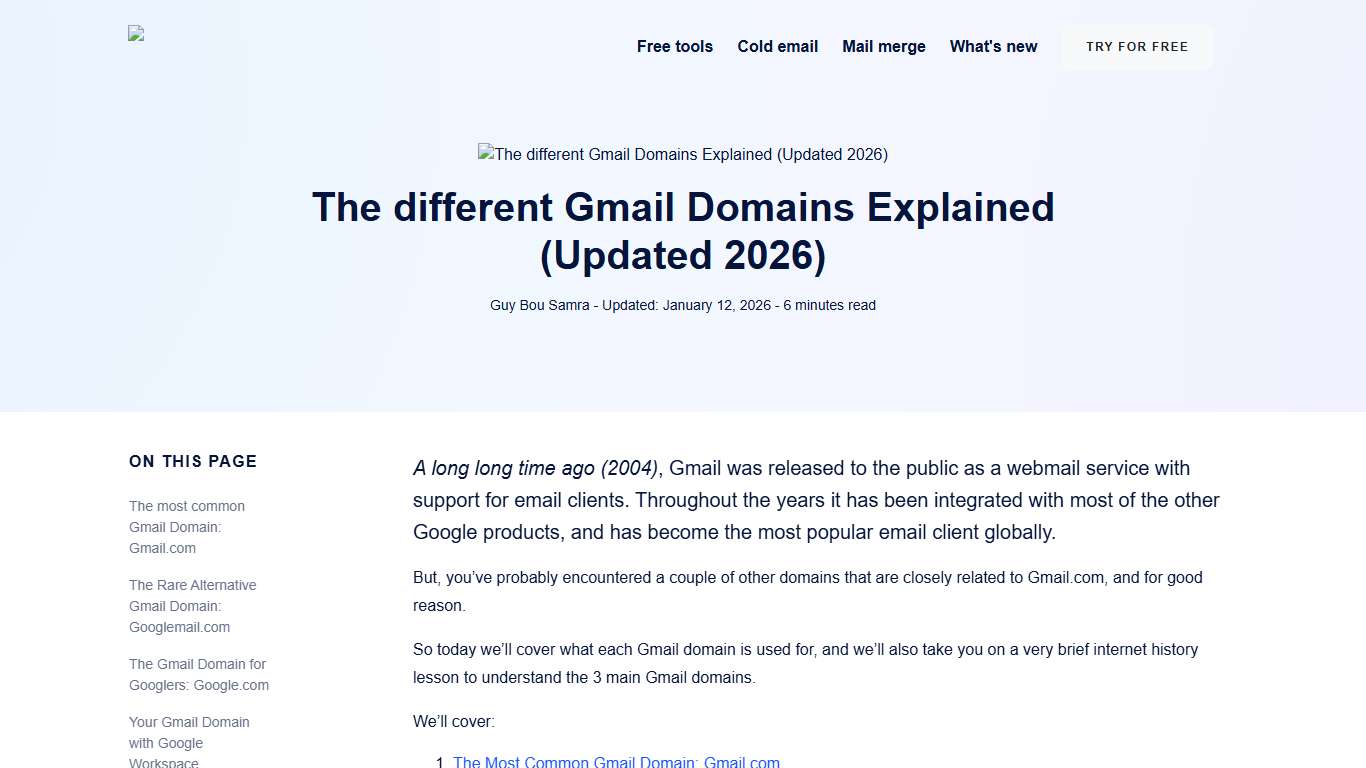 The different Gmail Domains Explained (Updated 2026)